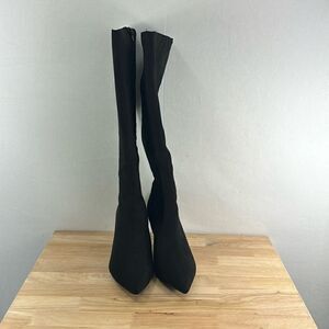 Alfani Linna Knee High Heeled Boots- Black MC- Size 9 M- NIB